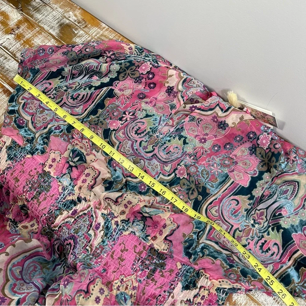 NWT Johnny Was THIA BURNOUT DRESS (SLIP) PAISLEY MELODY Size:2X Color: PME